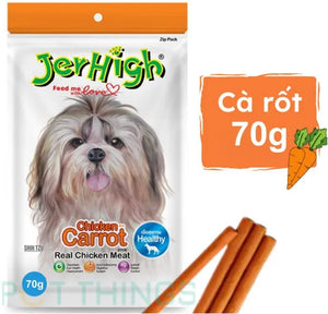 Jer High Carrot Stick Dog Treat with Real Chicken Meat