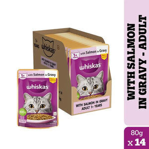 Whiskas Salmon in Gravy Meal Adult Cat