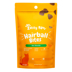 Zesty Paws Hairball Bites for Cats, Hairball Treat Supplement, 30 Count